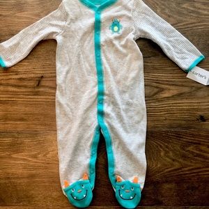 Carter’s Long Sleeve Monster Romper  6m
